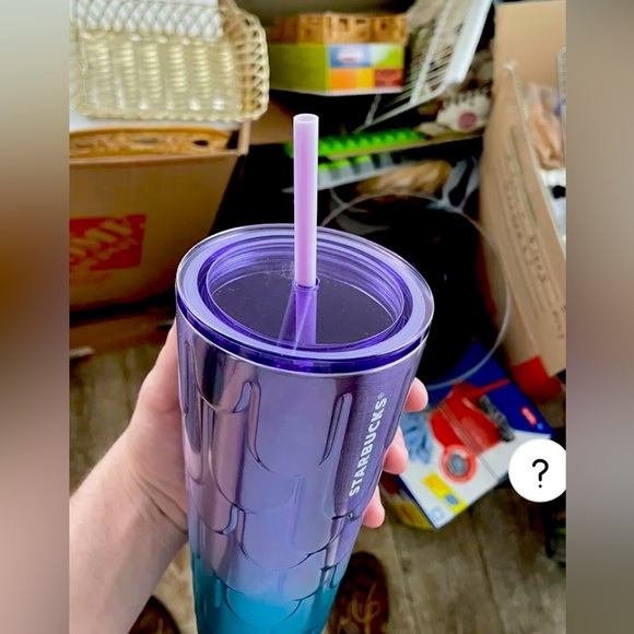 Starbucks Mermaid Scales Stainless Tumbler Ombre Steel Glitter Cup 24oz NWT 2023 - Picture 13 of 13